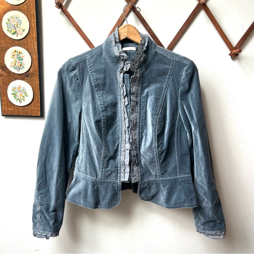 Blue Velvet Victorian Style Jacket
